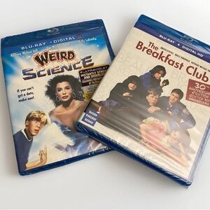 The Breakfast Club and Weird Science Blu-ray Bundle NEW *Factory Sealed*